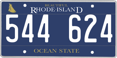 RI license plate 544624
