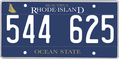 RI license plate 544625