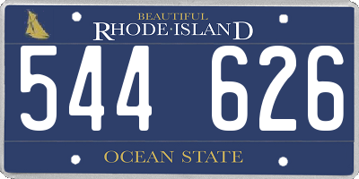 RI license plate 544626