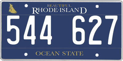 RI license plate 544627