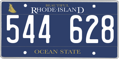 RI license plate 544628