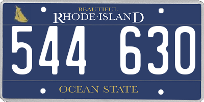 RI license plate 544630