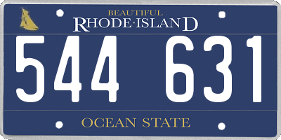 RI license plate 544631