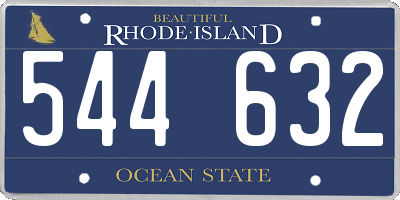 RI license plate 544632