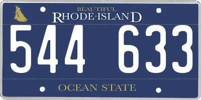 RI license plate 544633