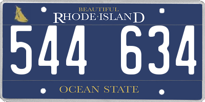 RI license plate 544634