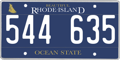 RI license plate 544635