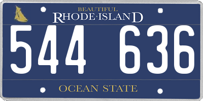 RI license plate 544636
