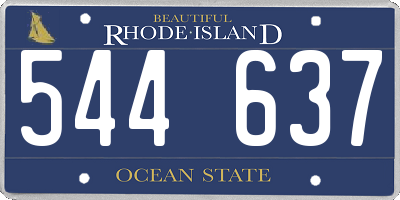 RI license plate 544637