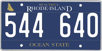 RI license plate 544640