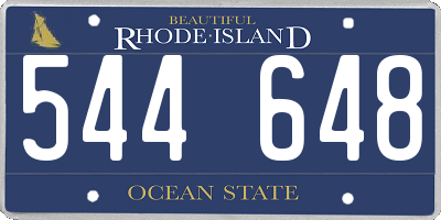 RI license plate 544648