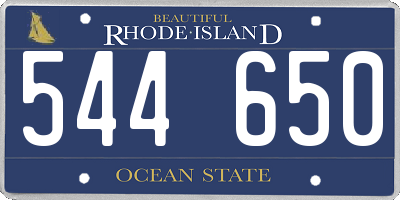 RI license plate 544650