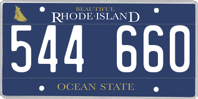 RI license plate 544660