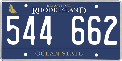 RI license plate 544662