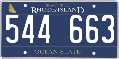 RI license plate 544663