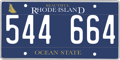 RI license plate 544664