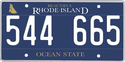 RI license plate 544665