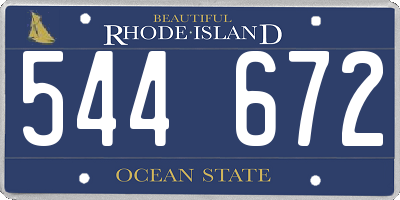 RI license plate 544672