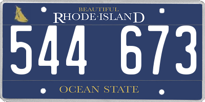 RI license plate 544673