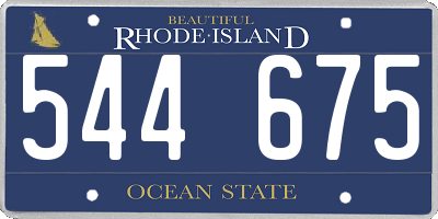 RI license plate 544675