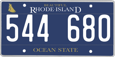 RI license plate 544680