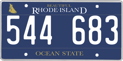 RI license plate 544683