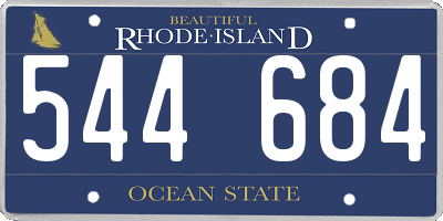RI license plate 544684