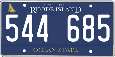 RI license plate 544685