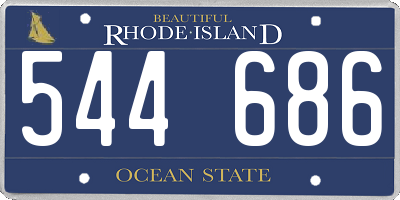 RI license plate 544686