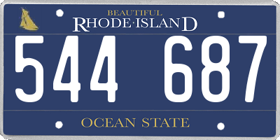 RI license plate 544687