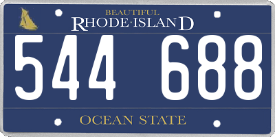 RI license plate 544688