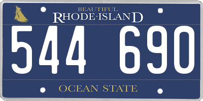 RI license plate 544690