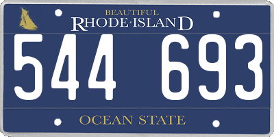 RI license plate 544693