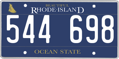 RI license plate 544698