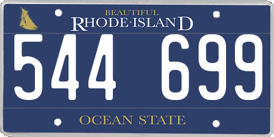 RI license plate 544699