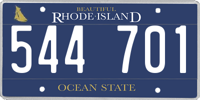 RI license plate 544701