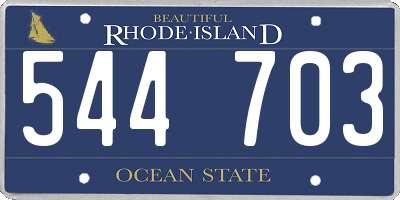RI license plate 544703