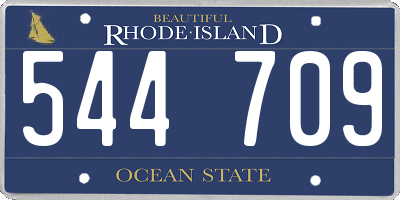 RI license plate 544709