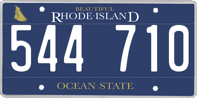 RI license plate 544710
