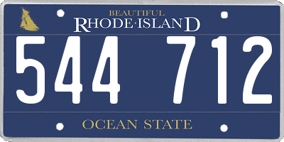 RI license plate 544712