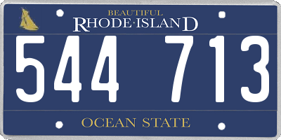 RI license plate 544713