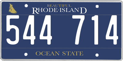 RI license plate 544714
