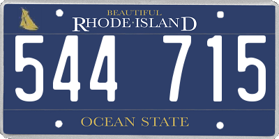 RI license plate 544715