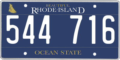 RI license plate 544716
