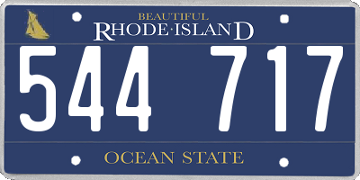 RI license plate 544717