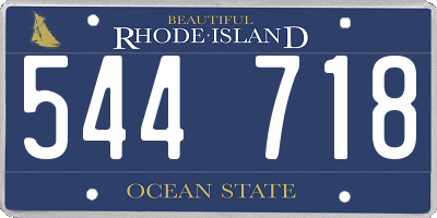 RI license plate 544718