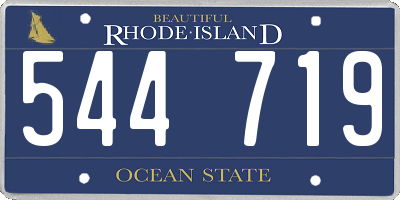 RI license plate 544719