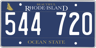 RI license plate 544720