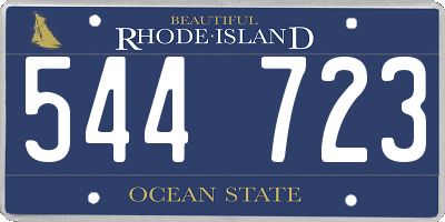 RI license plate 544723