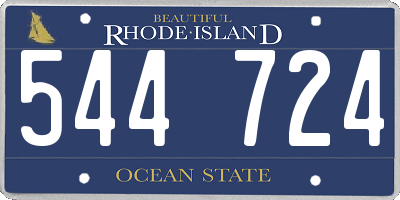 RI license plate 544724
